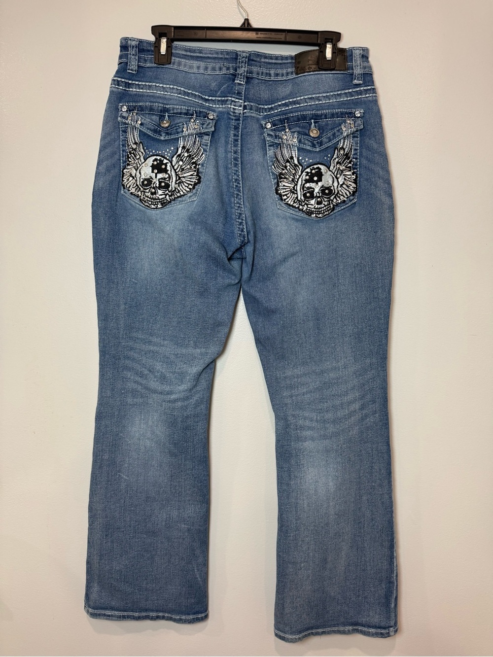 SKYPremium Collection Women's Jeans Size 15/16 Flare Leg High Rise Blue Denim - Picture 4 of 14